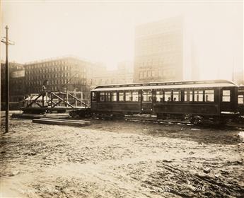 (RAIL CARS) Album titled Rolling Stock and Electrical Apparatus, with 65 photographs depicting rail cars